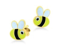Kids Stud Earring Cute Bee STE-310-GP